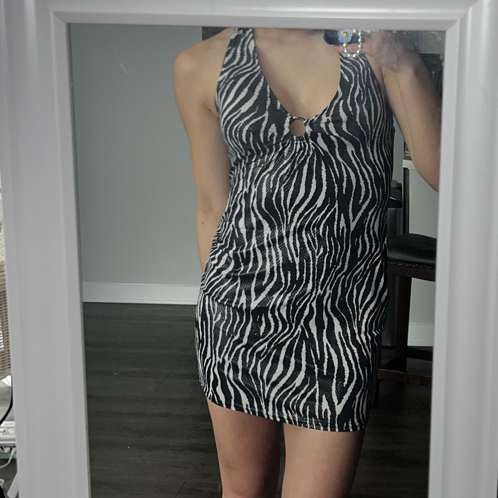 urban outfitters zebra mini dress